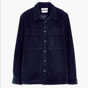 Madewell corduroy shirt jacket - navy